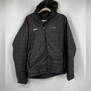Patagonia Nano Puff Hoody Jacket - Black - Size Large - Mens - Small Flaws